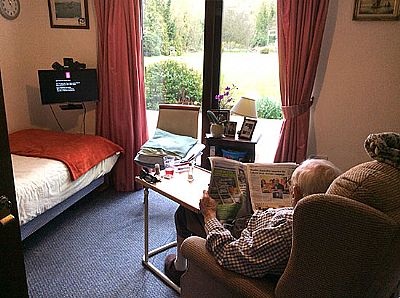 relaxing  at field view  residential care home