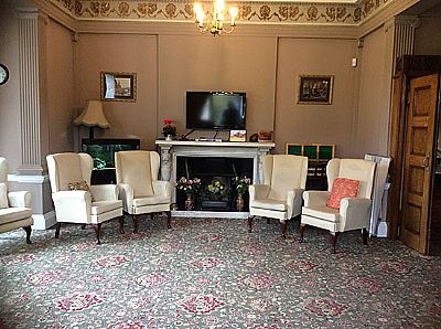 the lounge area at letheringsett hall  residential care home - holt
